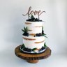 Двухъярусный свадебный торт с ягодами №129296