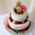 Двухъярусный свадебный торт с ягодами №129296