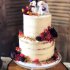 Двухъярусный свадебный торт с ягодами №129302