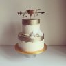 Двухъярусный свадебный торт с ягодами №129304