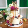 Двухъярусный свадебный торт с ягодами №129304