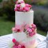 Двухъярусный свадебный торт с ягодами №129307