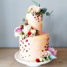 Двухъярусный свадебный торт с ягодами №129307
