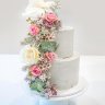 Двухъярусный свадебный торт с ягодами №129308