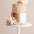 Бежевый свадебный торт №129356