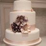 Бежевый свадебный торт №129361