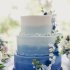 Бело-голубой свадебный торт №129373