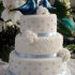 Бело-голубой свадебный торт №129380