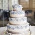 Бело-голубой свадебный торт №129387