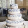 Бело-голубой свадебный торт №129388
