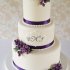 Бело-фиолетовый свадебный торт №129419