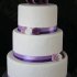 Бело-фиолетовый свадебный торт №129423