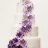 Бело-фиолетовый свадебный торт №129425