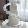 Белый свадебный торт №129441