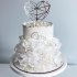 Белый свадебный торт №129448