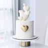 Свадебный торт белый с золотом №129452