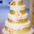 Свадебный торт белый с золотом №129466