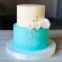 Бирюзовый свадебный торт №129472