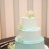 Бирюзовый свадебный торт №129484