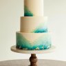 Бирюзовый свадебный торт №129489