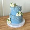 Голубой свадебный торт №129520