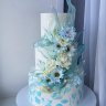 Голубой свадебный торт №129519