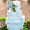 Голубой свадебный торт №129522