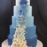 Голубой свадебный торт №129525