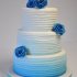 Голубой свадебный торт №129525