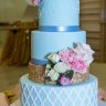 Голубой свадебный торт №129526