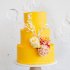 Желтый свадебный торт №129532