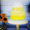 Желтый свадебный торт №129534