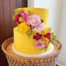 Желтый свадебный торт №129536