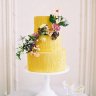 Желтый свадебный торт №129537