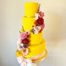 Желтый свадебный торт №129538