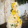 Желтый свадебный торт №129540