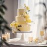 Желтый свадебный торт №129544