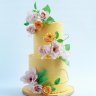 Желтый свадебный торт №129545
