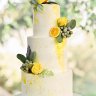 Желтый свадебный торт №129546