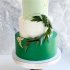 Зеленый свадебный торт №129553
