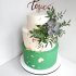 Зеленый свадебный торт №129554