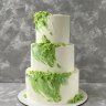 Зеленый свадебный торт №129556