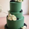 Зеленый свадебный торт №129555