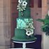 Зеленый свадебный торт №129560