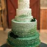 Зеленый свадебный торт №129560