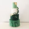 Зеленый свадебный торт №129561