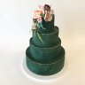 Зеленый свадебный торт №129562