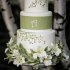 Зеленый свадебный торт №129564