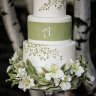 Зеленый свадебный торт №129563