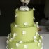 Зеленый свадебный торт №129566